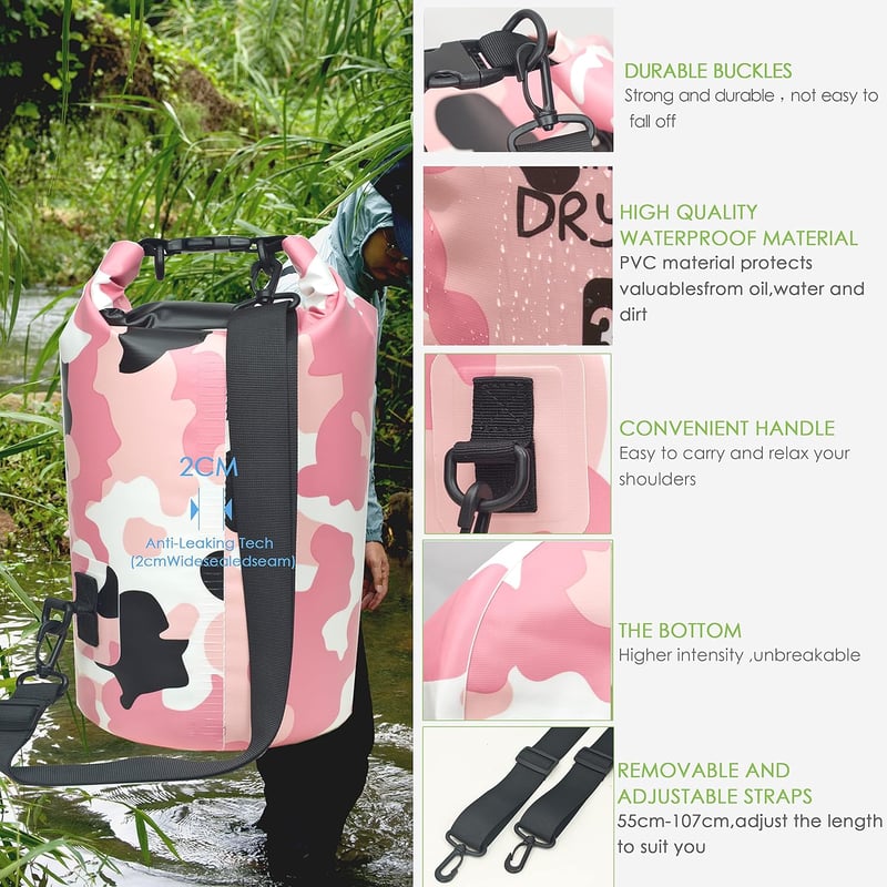 YUMQUA Vízálló Száraztáska 5-40L - Kajak, Horgászat, Túrázás