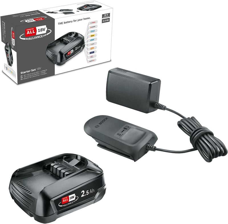 Bosch 18V-os akkumulátor és töltő szett 2.5Ah - POWER FOR ALL rendszer