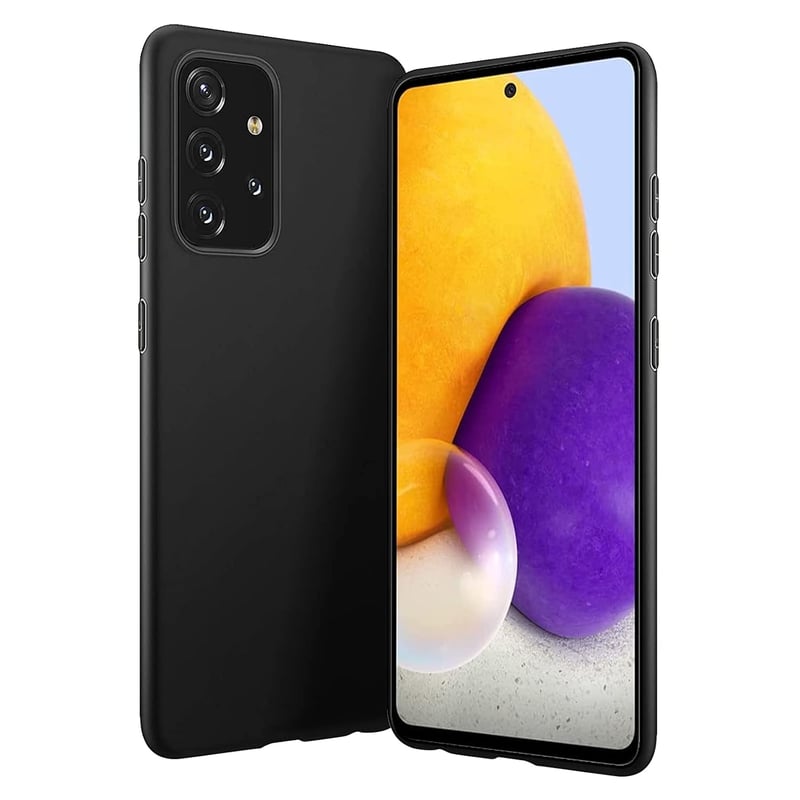 Samsung Galaxy A72 Fekete Cseppálló Szilikon Védőtok - Ultravékony TPU