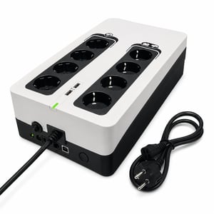 Eaton 3S 850 DIN Besprekidno napajanje 850VA, 8 DIN — neispravno, djelomično radi: dio za besprekidno napajanje ne puni (stanje: vidi 2. sliku)