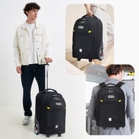 BAGZY Gurulós Hátizsák 45x36x20 cm - Kétkerekű Laptoptáska 15.6" Méretű Laptophoz, EasyJet Kézipoggyász Méretű Utazótáska Biztonsági Zárral 3
