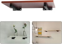 Fekete négyzet alakú fali polctartó konzol 30 cm - 2 db, DIY polcokhoz 6
