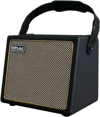 Coolmusic 30W Hordozható Gitárerősítő - Bluetooth Kapcsolat, Mikrofon Bemenet, Akkumulátoros, Fa Ház, Visszhang Effekt, Gitár és Billentyű K 1