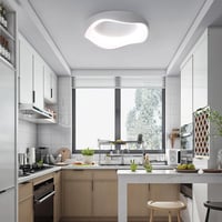 meibeileil Modern LED Mennyezeti Lámpa, 50 cm, Szabályozható Fényerő, 3000K-6500K, 5000 Lumen, Érintésvezérelt, Nappali, Hálószoba, Konyha 6