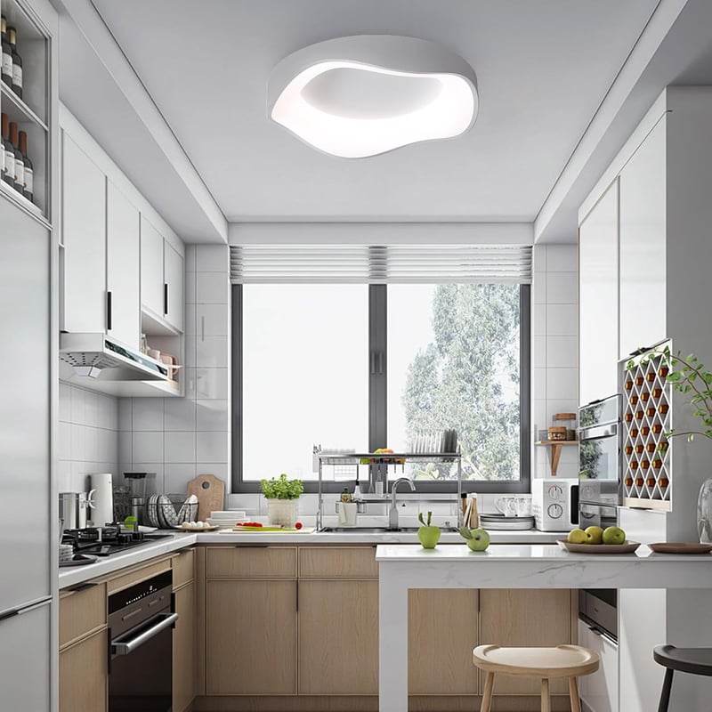 meibeileil Modern LED Mennyezeti Lámpa, 50 cm, Szabályozható Fényerő, 3000K-6500K, 5000 Lumen, Érintésvezérelt, Nappali, Hálószoba, Konyha