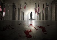 Halloween Véres Kéz- és Lábnyom Matrica Szett - 4 db Horrordekoráció 3