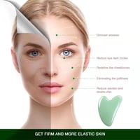 Jade Gua Sha szív alakú arcmasszírozó kő - Ránctalanító, akupunktúrás eszköz 2