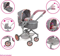 509 19 részes babaápolási szett babakocsi, etetőszék, játszócsarnok, 53 cm-es babákhoz 3