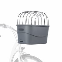 TRIXIE 13096 Biciklistička košara za pse za upravljač, plastična s metalnom rešetkom, 42x39x30 cm, siva, do 5 kg — pričvršćivanje (stanje: vidi 2. sliku) 1