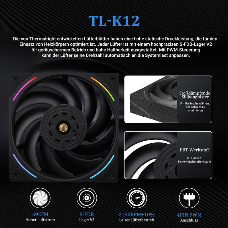 Thermalright Frozen Vision 360 Fekete Vízhűtéses CPU Hűtő LCD Kijelzővel AMD/Intel