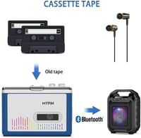MYPIN Bluetooth kazettás walkman - MP3 konvertáló és lejátszó 3,5mm-es kimenettel 5