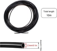 SRJQXH Pneumatikus Levegőcső 4mm/2.5mm - 10m Fekete PU Tömlő Sűrített Levegőhöz, Ipari és Kerti Alkalmazásokhoz, -30°C - 80°C 3
