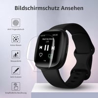 Fitbit Versa 2/4 Vízálló HD Képernyővédő Fólia 4db - Újracsomagolt 2