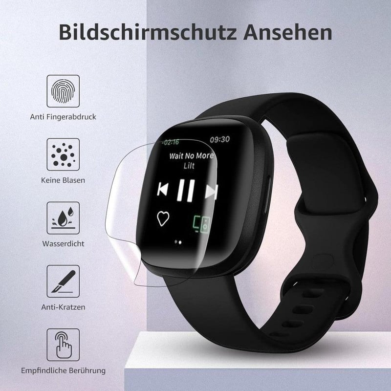 Fitbit Versa 2/4 Vízálló HD Képernyővédő Fólia 4db - Újracsomagolt