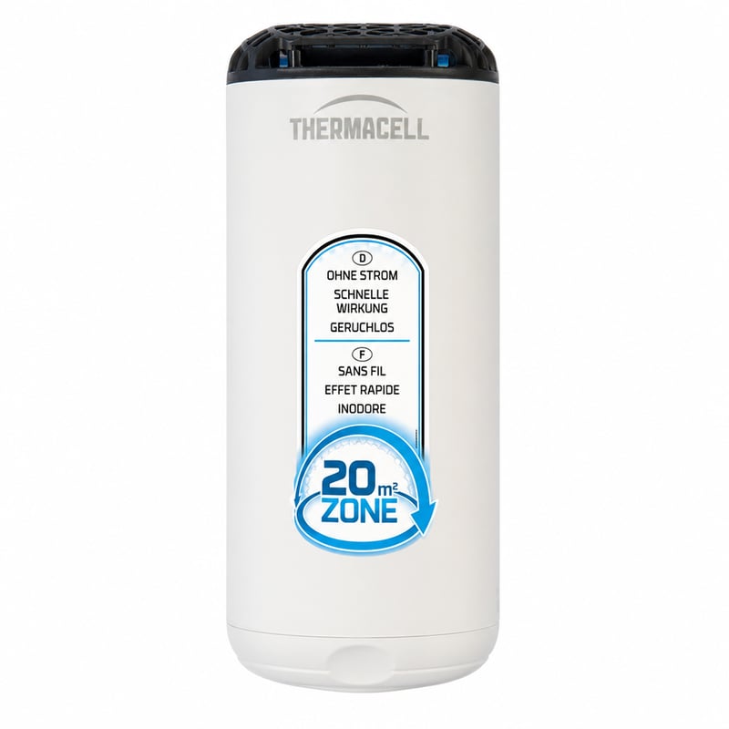 Thermacell Protect odpudzovač komárov, krémová farba, ochranná zóna 20 m² — bez plynovej kartuše a náplne proti komárom (stav: pozri 2. obrázok)