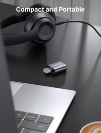 JSAUX USB hangkártya adapter PC-hez és PlayStation-höz - szürke 4