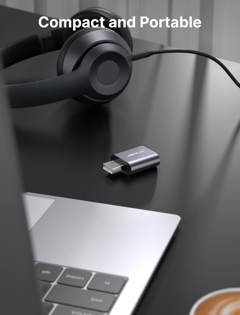 JSAUX USB hangkártya adapter PC-hez és PlayStation-höz - szürke