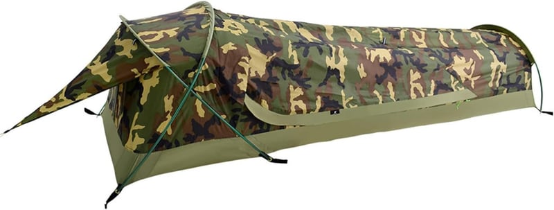 GEERTOP Ultrakönnyű Egyszemélyes Vízálló Bivy Sátor - PU5000MM Poliészter, Szellőző Ablakokkal, 3 Évszakos Túrázáshoz, Kempingezéshez, Hord