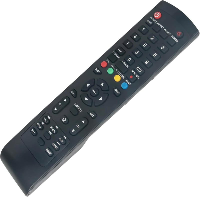 ALLIMITY Univerzális Távirányító AKAI TV-hez - Kompatibilis AKTV3223, AKTV3228-SMART, AKTV4328H Modellekkel - 10m Hatótávolság, Ergonomikus