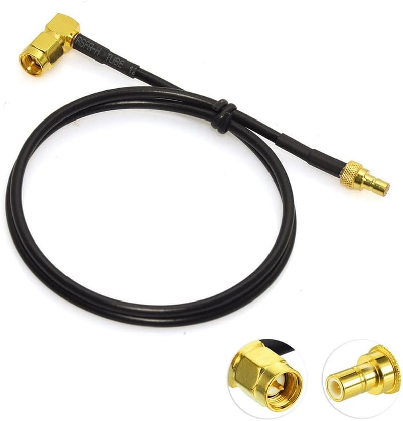 Eightwood DAB+ Antenna Adapter - SMA-SMB Átalakító Kábel RG174 50cm - Blaupunkt, TechniSat, Pioneer, Sony, Alpine Autórádióhoz