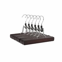 Amazon Basics Fa Nadrágakasztó Cseresznyepiros 25x16,5 cm Csipeszes Ruhakampó Szett 6 db (10-es csomag töredéke) 2