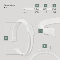 Vent Systems 8 db 100mm-es Műanyag Fali Tartó Kerek Szellőzőcsövekhez - Előfúrt Lyukakkal - Fűtés, Hűtés, Légkondicionálás - 4 Csomag 6