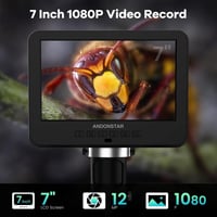 Andonstar AD246-M Digitális Mikroszkóp, 7" LCD 500x Nagyítás, 1080P FHD Videófelvétel, 3 Lencsés Forrasztó Mikroszkóp, Érme ,Biológia 3