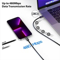 Apple gyorstöltő: Fekete USB-C Lightning kábel iPhone-hoz 3