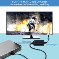 AMANKA SCART-HDMI Átalakító Kábel - Full HD 1080P Videó és Hang Konverter HDTV, VHS, Xbox, PS3, DVD és Blu-ray Eszközökhöz 4
