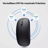 Vezeték nélküli Bluetooth 5.0 egér MacBookhoz és PC-hez, USB-C töltéssel, 3 DPI precizitással 7