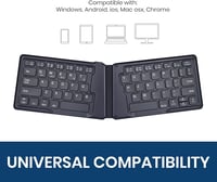 Perixx PERIBOARD-805 Ergo Összehajtható Bluetooth Billentyűzet - Ergonomikus V-alakú Kialakítás - iOS, Android, Windows Kompatibilis - Ultra 2
