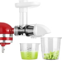 KitchenAid gyümölcspréshez feltét: lassú préselésű citrusfacsaró és zöldség-gyümölcs aprító (fehér) 1