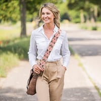 HONZUEN Állítható Táskaszíj, Széles Vállpánt Karabinerrel 75-135cm - Bézs Rózsaszín 5