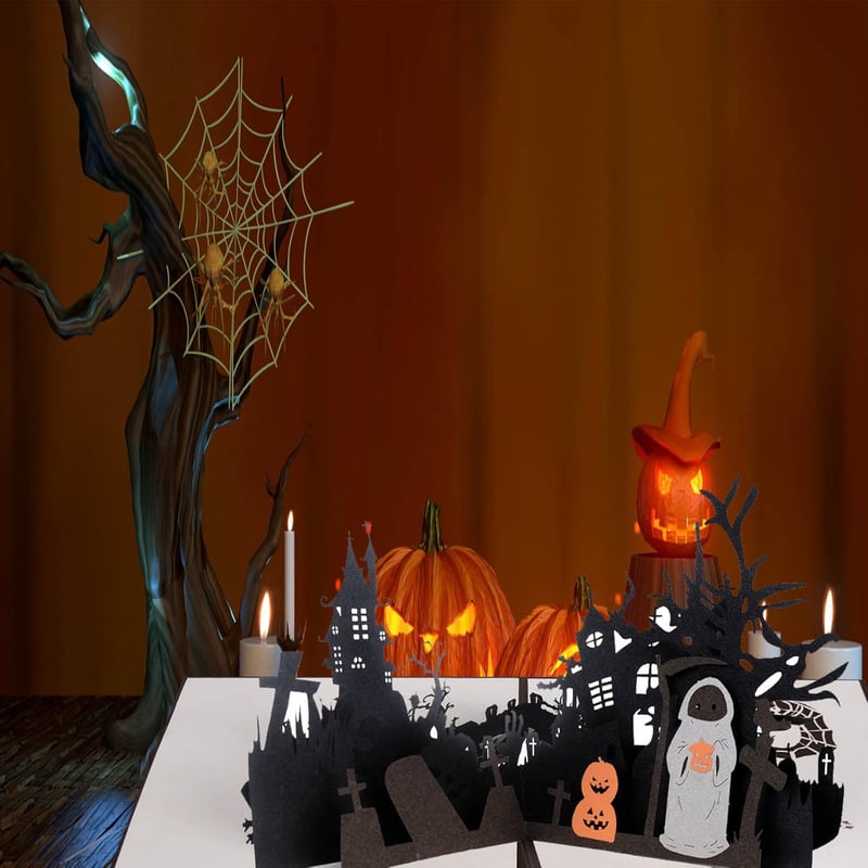 Innbox 3D Halloween Parti Meghívó - Felnyíló Üdvözlőkártya és Ajándékkártya