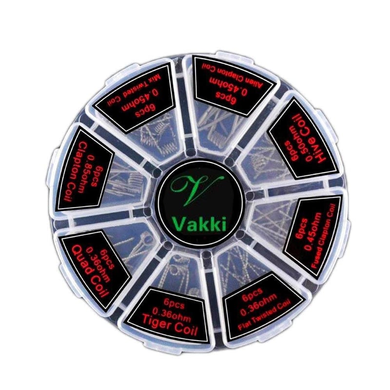 Audel 8in1 E-cigi Coil Szett - 48db Fused Clapton Tekercs RDA/RBA/RDTA-hoz