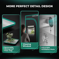 MARS HYDRO 90x90x180 cm Grow Tent Reflektív Mylar Beltéri Növénytermesztő Sátor 7
