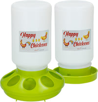 Happy Chickens Csirke és Fürj Etető-Itató Szett - 1kg Etetőtál és 1L Itató Kiscsibéknek 1