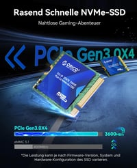 ORICO 256GB 2230 M.2 NVMe SSD - PCIe 3.0 x4 3600MB/s Olvasási Sebesség - Réz Hűtőbordás SSD Steam Deck, Surface Pro 9 és Mini PC Kompatibili 3