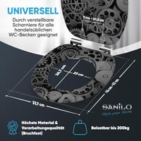 Sanilo Fogaskerék Mintás WC Ülőke Ovális Fából - Puha Záródású Mechanizmus, Könnyű Szerelés, Strapabíró Zsanérok, Modern Dizájn 5