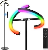 SIBRILLE RGB Állólámpa 20W - Távirányítós LED Padlólámpa 1300lm, 3000K-6000K, Érintésvezérelt, Színváltós Olvasólámpa Nappaliba, Hálószobába 1