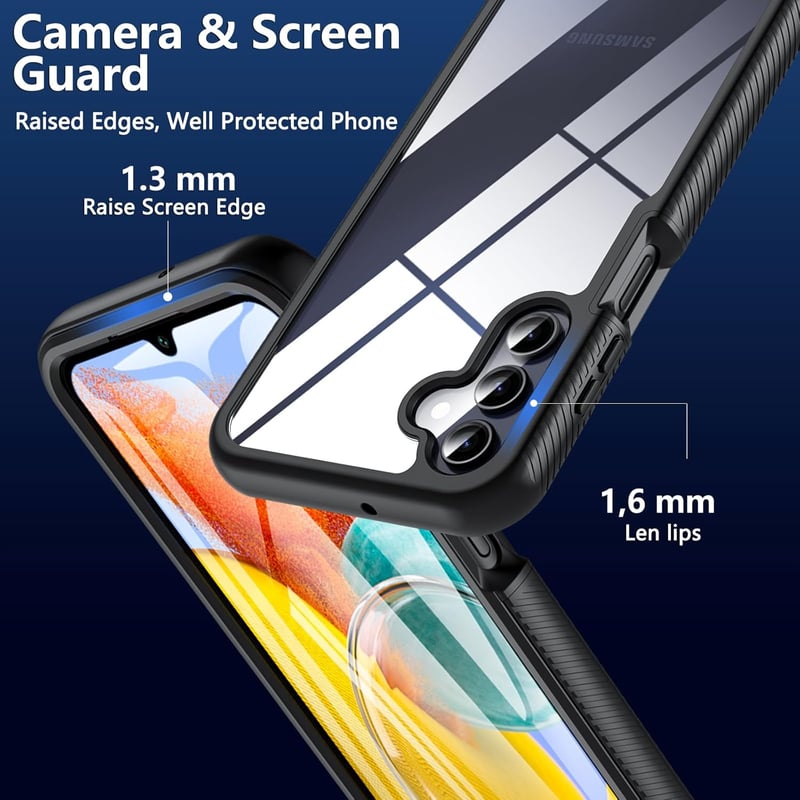 Samsung Galaxy A15 5G/4G 360 fokos védőtok beépített kijelzővédővel - Fekete