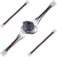 Plozoe LED Szalag Csatlakozó Készlet - 10mm RGB 5050 LED Szalaghoz - Sarokelem, Hosszabbító, Rögzítőklipszek - Beltéri Színváltós Világítás 5