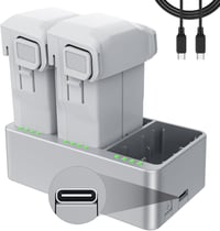 DJI Mini 3/4 Pro akkumulátor szett: 2db 3850mAh akku és kétirányú töltőhub, 47 perc repülésidő 1