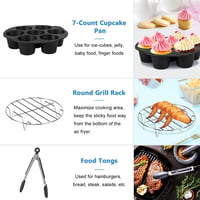 Philips XXL Airfryer kiegészítő készlet - 14 részes, BPA-mentes, tapadásmentes bevonatú tartozékok 4.5-5.5L-es légkeveréses sütőkhöz 4