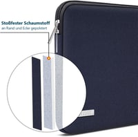 TECOOL 13,3" MacBook Pro/Air M3 M2 M1 ütésálló laptop tok, sötétkék 4