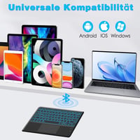 Bluetooth QWERTZ billentyűzet érintőpaddal, 7 színű háttérvilágítással - iOS/Android/Windows kompatibilis 2