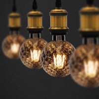 TIANFAN Vintage LED Izzó E27 - Kristály, Meleg Fehér, 4W, Dekoratív 4