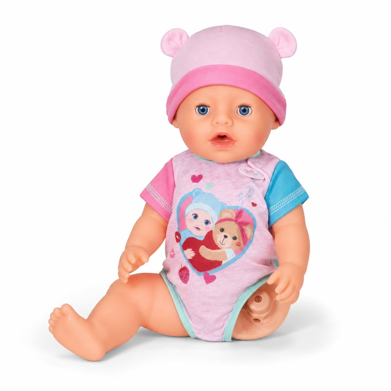 Păpușă BABY Born Emma 43 cm – Defectă, funcționează parțial (piciorul stâng s-a desprins) — defectă, funcționează parțial: piciorul stâng a căzut (stare: vezi a 2-a poză)