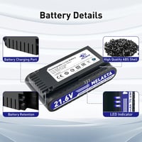 melasta 21,6V 3500mAh Li-Ion Pótakkumulátor Samsung Jet 90/75 Vezeték Nélküli Porszívókhoz - Kompatibilis Jet Complete/Pet Extra+/Elite Mode 4