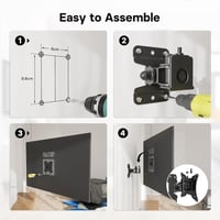 BONTEC TV Fali Tartó 13-30 Colos Képernyőkhöz, Forgatható és Dönthető, Univerzális Monitor és Lapos TV-hez, 25 kg Teherbírás, VESA 75x75/100 5